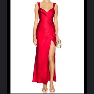 NWT REVOLVE Runaway the label Red Havana Maxi Dress